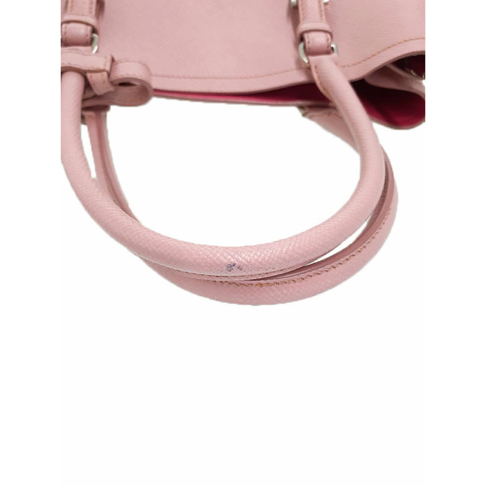 Prada Saffiano Cuir Double Handle Tote Shoulder Bag pink - Picture 7 of 9